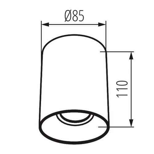 Surface-mounted lamp - fitting RITI B/G