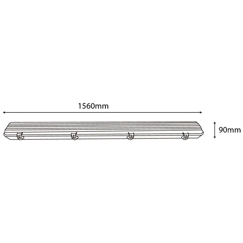 Waterproof housing - fixture for 2xT8 lamps 150 cm