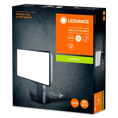 Facade luminaire 27W, 4000K, IP55 ENDURA PRO FLOOD SENSOR