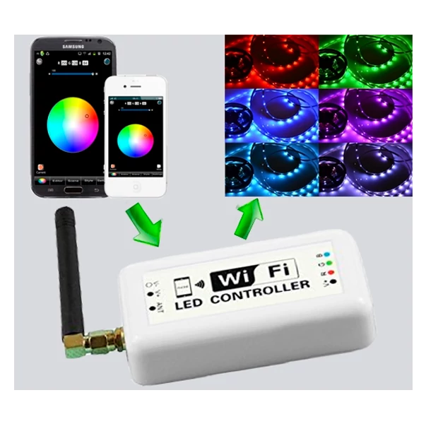 Wi-Fi LED Многоцветный Контроллер (RGB) <3W 2.4G 12, 24V