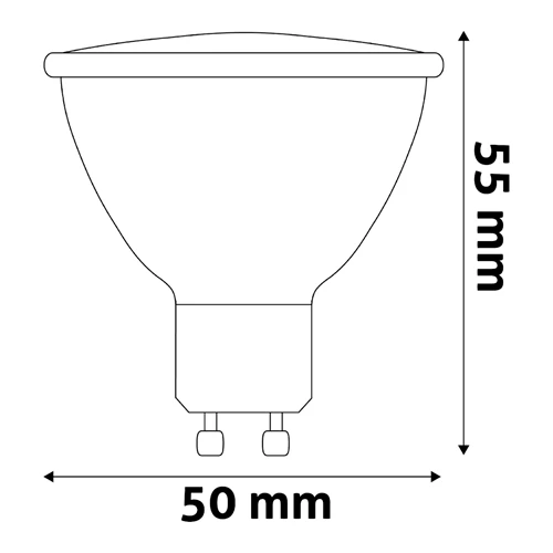 LED Multicolor bulb with remote GU10, 120°, 4.2W, 230lm, 2700K+RGB