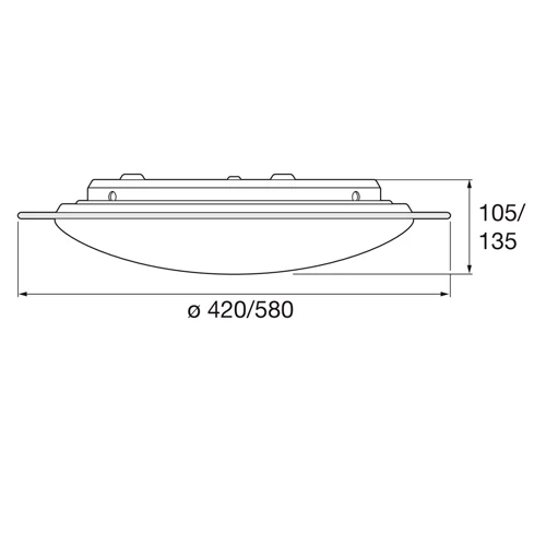 Ceiling lamp with remote control Orbis Tray Sparkle Remote-CCT 35W, CCT, IP20