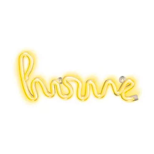 LED light sign - HOME, Neon, warm white