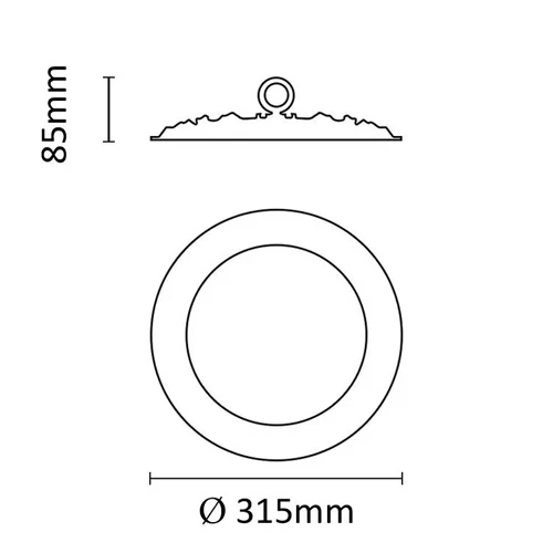 LED industrial 200W light UFO 20000lm, 4500K, IP65