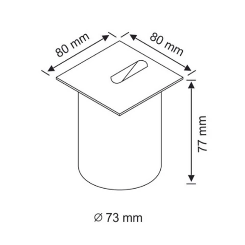 LED iebūvējams gaismeklis kāpnēm un sienām 3W 52lm 4000K IP54