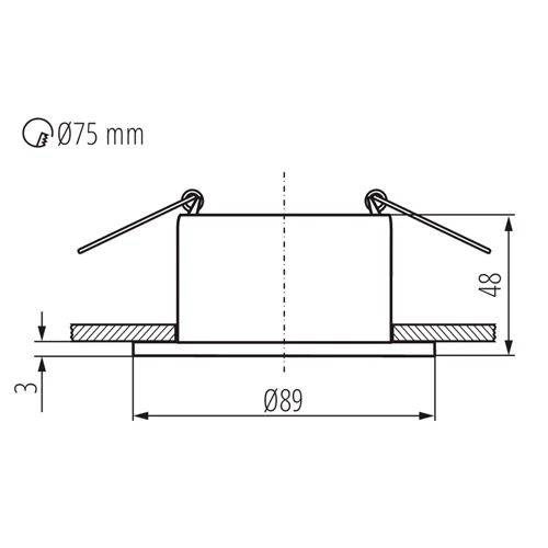 Встраиваемый светильник GLOZO DSO B/B, excl. MR16 или GU10, max 10W, IP20