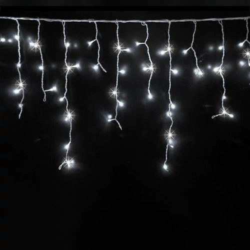 Christmas garland - icicles with crystals for facades and indoors