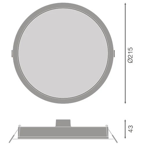 Recessed LED light 24W 4000K DOWNLIGHT IP44