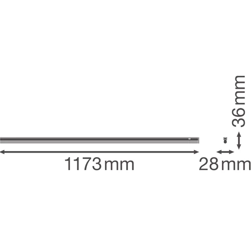 LED линейный светильник 120cm, 14W, 4000K, IP20 LINEAR COMPACT SWITCH