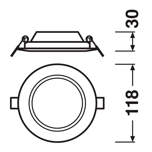 LED built-in panel 6W 3000K DOWNLIGHT SLIM