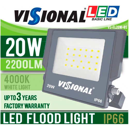 Outdoor LED floodlight 20W BASIC Line