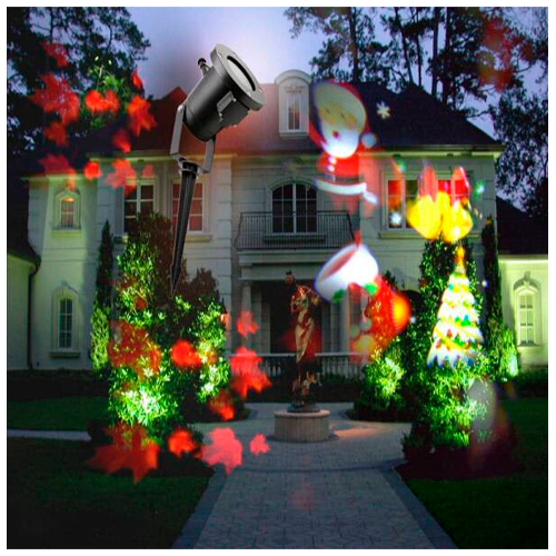 Waterproof laser projector for garden and home - 12 slides