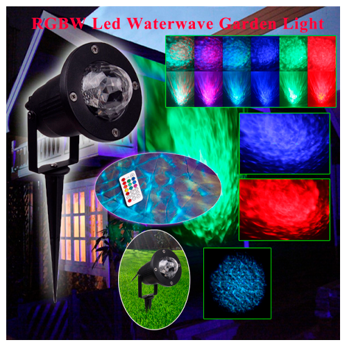 Влагозащищенный лазерный проектор для сада и дома - водопад