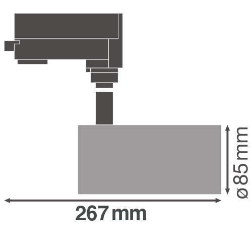 LED Rail light TRACK SPOT 35W, 3000K, 3F