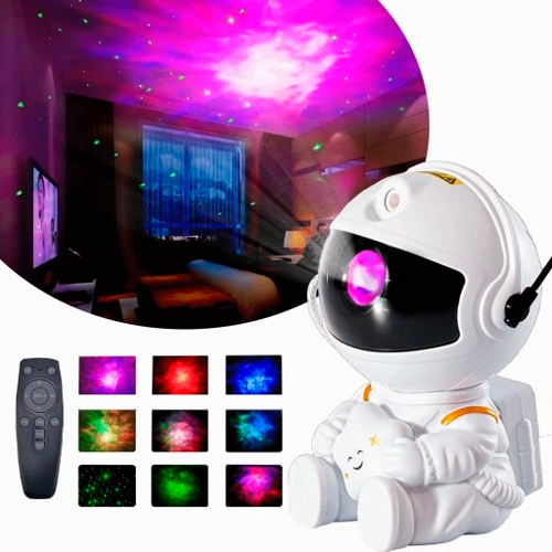Projektors astronauts ar pulti - zvaigžņotas debesis, galaktikas, kosmosa projekcija