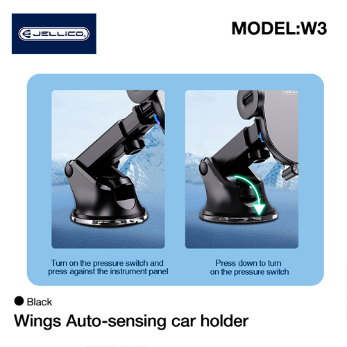 Car phone holder with suction cup and wireless charging