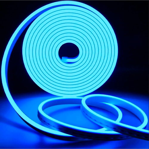 Ārtelpu LED neona lente 5m, auksti zila, 12V