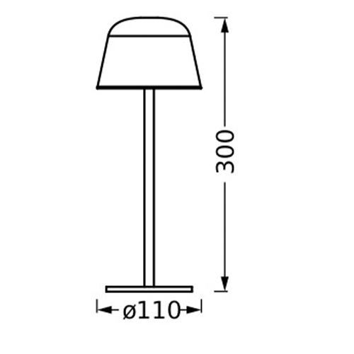 Āra galda lampa ar akumulatoru ENDURA STYLE TABLE, 2.5W, IP54, USB, 2700-6500K