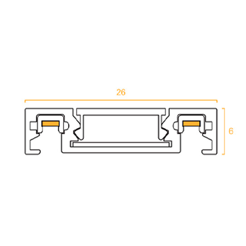 SLIM 2м накладная магнитная рельса