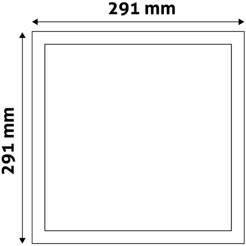 LED built-in panel 24W, 1990lm, 3000K, IP20, 120°