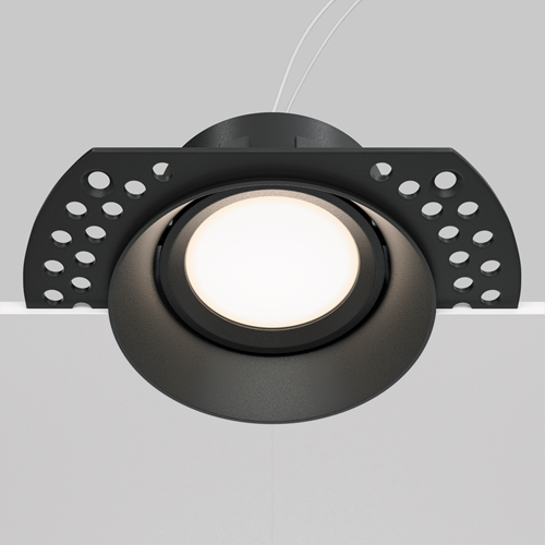 Built-in lamp - fixture, excl. GU10, IP20, black