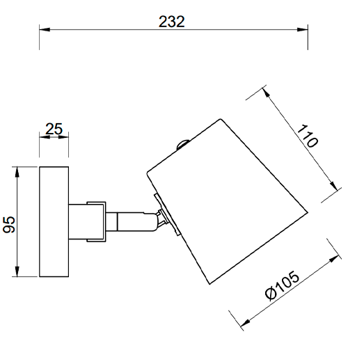 Griestu lampa BELL, excl. 3 x E14, max. 25W