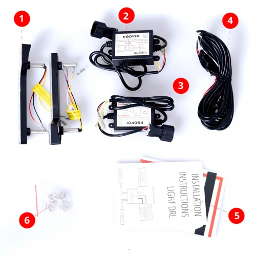 LED Daytime running lights DRL 407T, 2x4.5W, 6000K, 12V