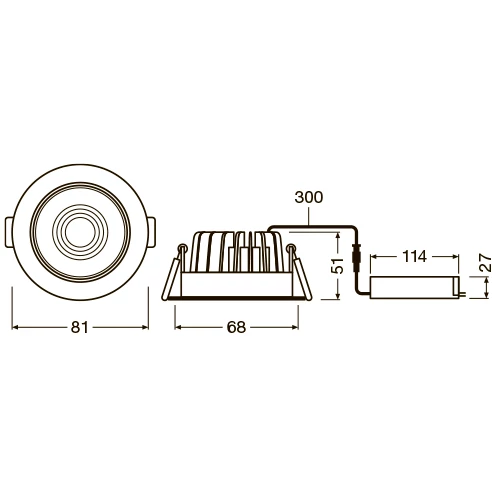 LED Fireproof recessed light