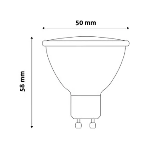 LED лампа GU10, 110°, 2.5W, 190lm, 2700K