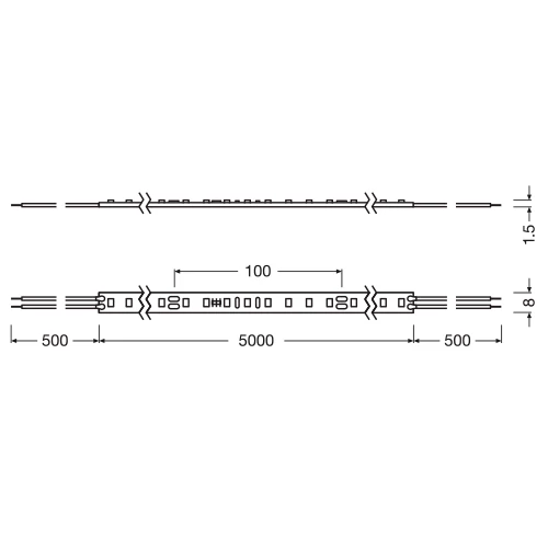 LED Lente 5m 4000K IP00 5W