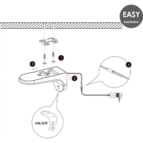 Universal light for under cabinet lighting, in the kitchen and in hard to reach places TOUCH