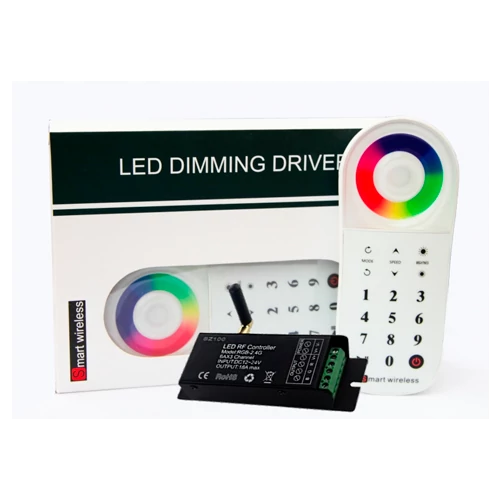 Multi-zone RGB controller for LED strip with remote control, up to 9 control zones, DC12-24V