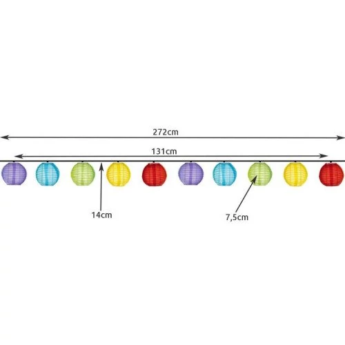 Light garland with solar battery 3m IP44