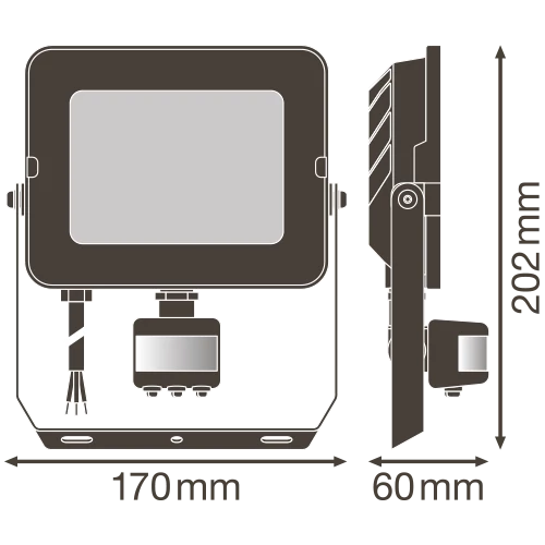 Outdoor LED floodlight 50W with sensor FLOODLIGHT COMPACT SENSOR