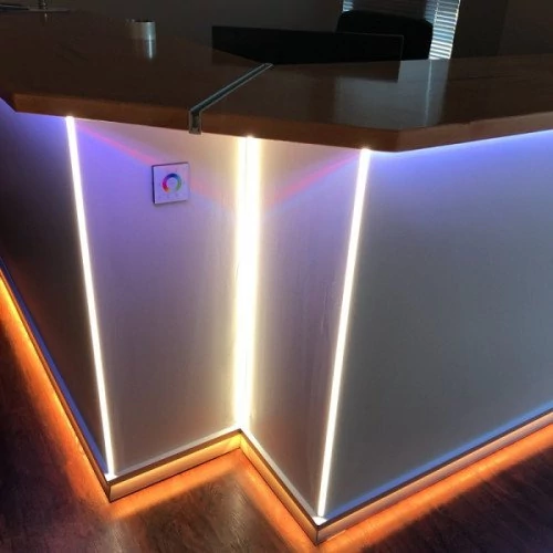 Corner anodized aluminum profile for LED strip HB-50X22WC