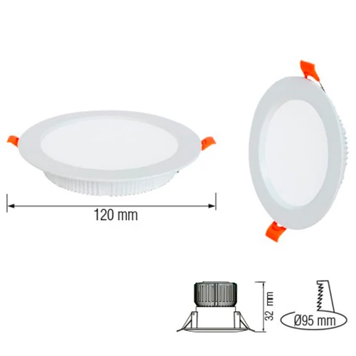 LED Iebūvējams panelis 12W, 900lm, 3000K