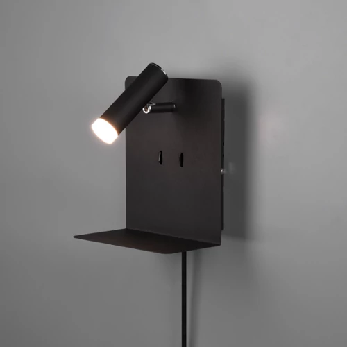 Wall lamp with USB phone charging option ELEMENT, 3W, 240lm, 3000K