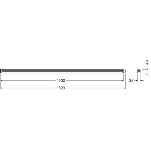 LED линейный светильник 150cm, 50W, 4000K, IP65 DAMP PROOF SLIM VALUE