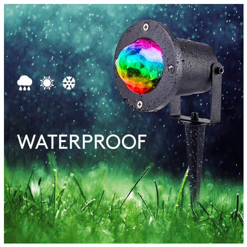Waterproof laser projector for garden and home - waterfall
