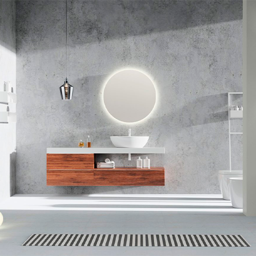 Mirror LUNA with LED lighting, Ø 60 cm, 18W, 3000K