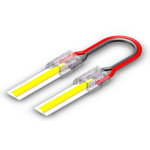 Divpusējs 10 mm COB vienkrāsainas LED lentes savienojuma vads