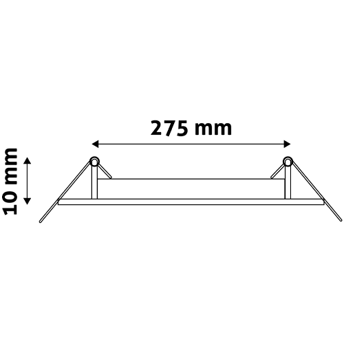 LED iebūvējams panelis 24W, 1990lm, 3000K, IP20, 120°