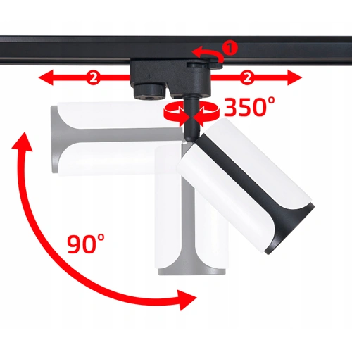 Rail light SENTO, 1F, excl. GU10, max 35W, IP20