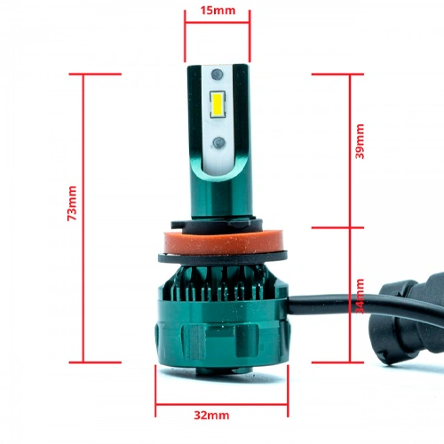 LED spuldzes H11, 40W, 12-24V, 6000K