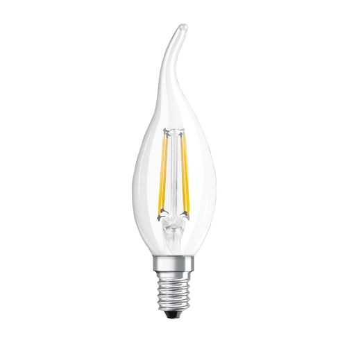 LED лампа E14, C35, 4W, 470lm, 2700K, filament