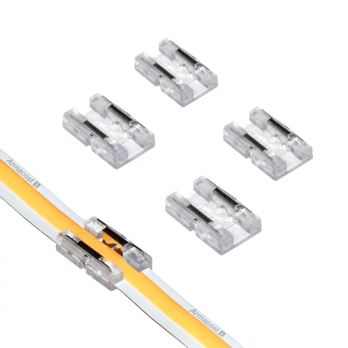 Savienotājs 10 mm COB vienkrāsainai LED lentei, 2 kontakti