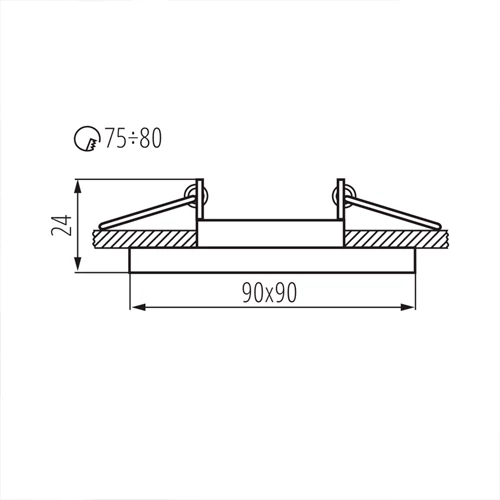 Built-in light MORTA CT-DTL50-B, excl. MR16 or GU10, max 10W, IP20