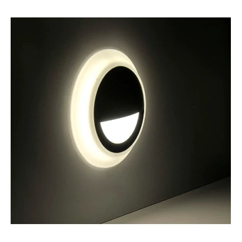 LED built-in light for stairs and walls 3W 40lm IP44 black