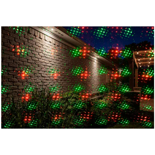 Waterproof laser projector for garden and home - red and green laser projection