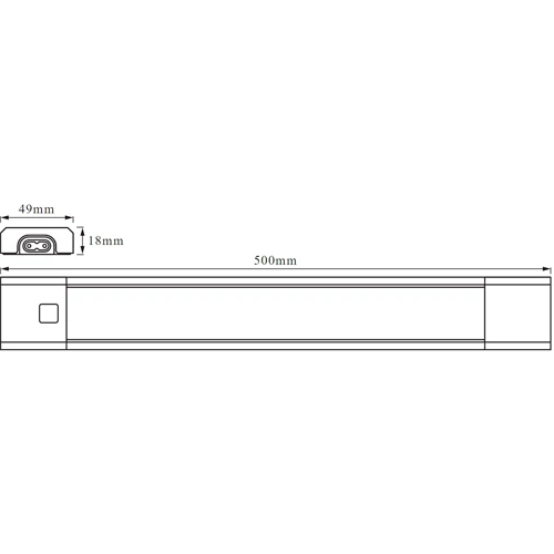 LED dimmable linear luminaire 50cm, 6W, RGBW, IP20 LINEAR LED SLIM RGBW